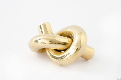 Bouton de meuble Knot 50, laiton poli, non verni