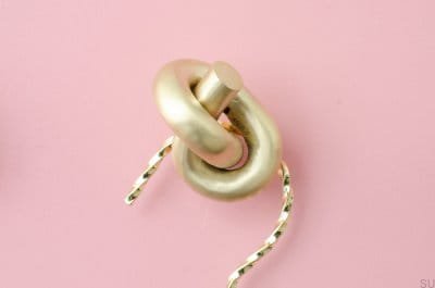 Bouton de meuble Knot 50, laiton brossé, non verni