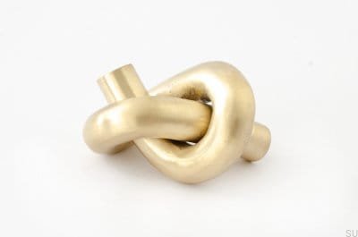 Bouton de meuble Knot 50, laiton brossé, non verni