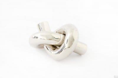 Bouton de meuble Noeud 50 Nickel Poli