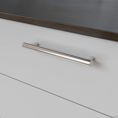 Poignée de meuble oblongue Varberg 192, chrome poli