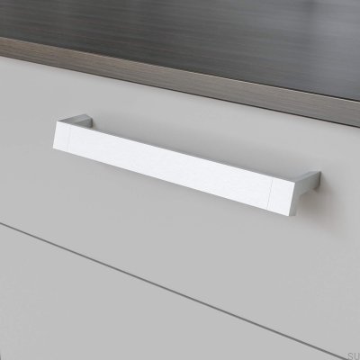 Poignée de meuble oblongue Båstad 256, argent brossé