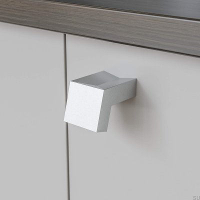 Båstad 16 Bouton de meuble en argent brossé