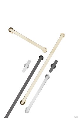 Bouton de meuble Fusion T-Bar en titane noir poli