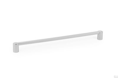 Poignée de meuble oblongue Fusion 320, nickel poli