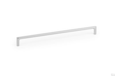 Poignée de meuble oblongue Pura 256 Nickel Brossé