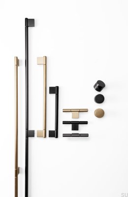 Poignée de meuble oblongue Point 192, aluminium brossé noir