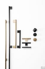 Poignée de meuble allongée Point 320 Aluminium Noir Titane 