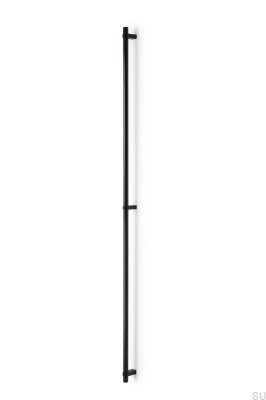 Poignée de meuble longitudinale Nobb 1056, aluminium brossé, noir