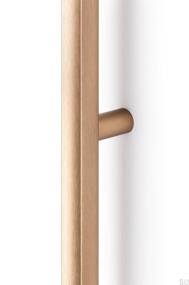 Poignée de meuble allongée Moon Big 1056 en or brossé Cava