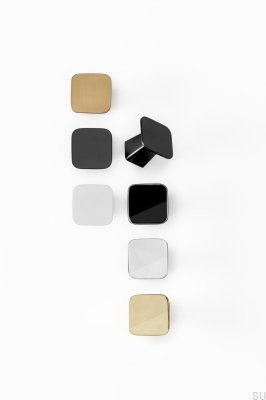 Bouton de meuble Prism en titane noir 