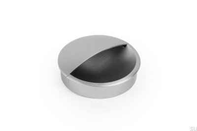 Poignée de meuble encastrée Lidd 48, nickel brossé