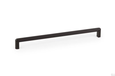 Poignée de meuble oblongue Riss Mini 320 Aluminium Marron