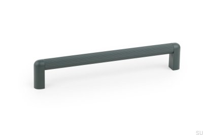 Poignée de meuble oblongue Riss Mini 192 Aluminium Vert