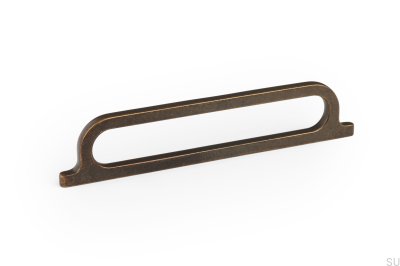 Poignée de meuble oblongue Omega 160 Métal Or Antique