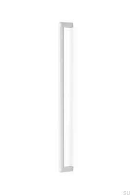 Poignée de meuble oblongue Riss Big 480 Aluminium Blanc Mat