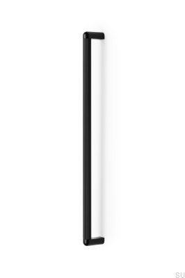 Poignée de meuble oblongue Riss Big 480, aluminium, noir mat