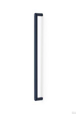 Poignée de meuble oblongue Riss Big 480 Aluminium Bleu