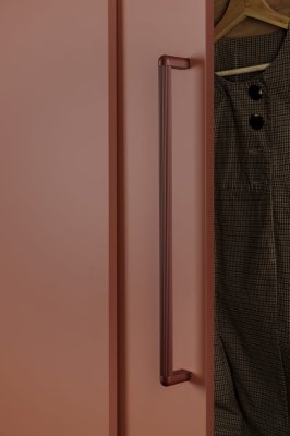 Riss Big 480 poignée de meuble oblongue Aluminium Rouge