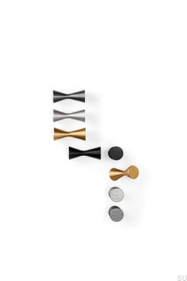 Support mural Diabolo en aluminium brossé argenté