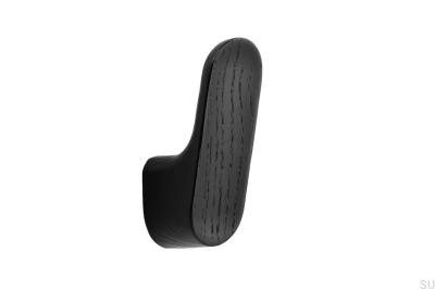 Luv Wood Support mural en bois laqué noir mat