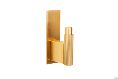 Support mural avec rondelle Arpa Plate Aluminium Gold Brushed Dark