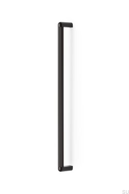 Poignée de meuble oblongue Riss Big 480 Aluminium Marron