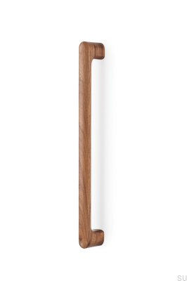 Poignée de meuble longitudinale unilatérale Luv Wood 384, en noyer italien
