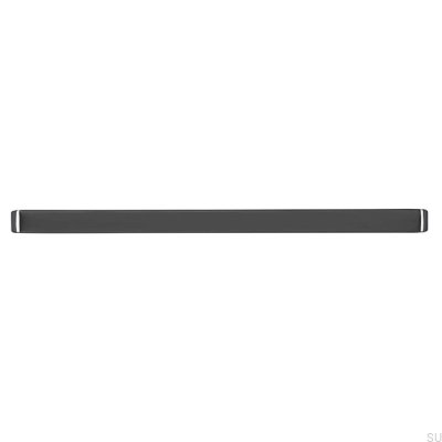 Poignée de meuble oblongue 2563 160 Noir Chrome Poli
