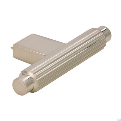 Bouton de meuble T-Bar 2594 argent brossé