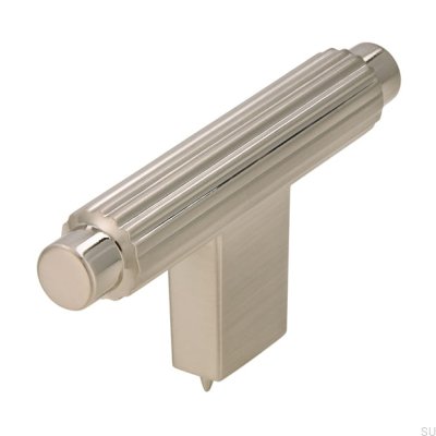 Bouton de meuble T-Bar 2594 argent brossé