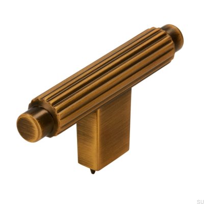 Bouton de meuble en or brossé antique T-Bar 2594
