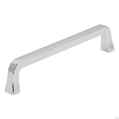 Poignée de meuble oblongue 2525 128 Chrome poli