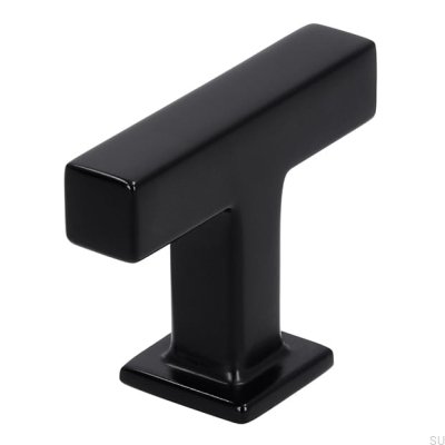 Bouton de meuble T-Bar 2520 en métal noir mat