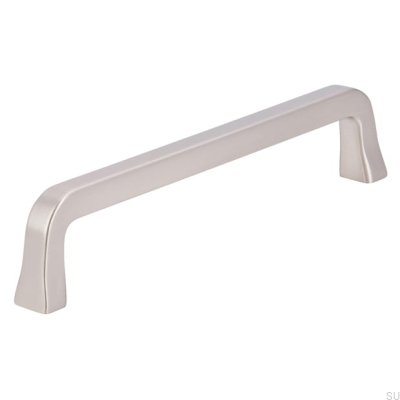 Poignée de meuble oblongue 2525 128 Argent Brossé