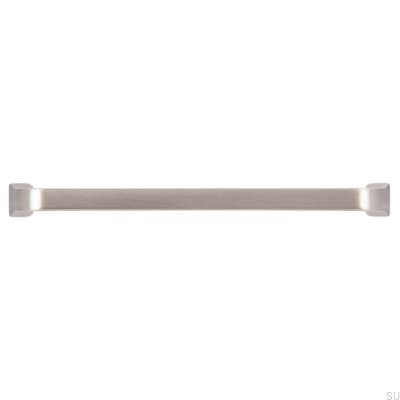 Poignée de meuble oblongue 2525 128 Argent Brossé