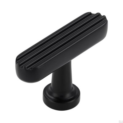T-Bar 2588 48 Bouton de meuble en métal noir mat