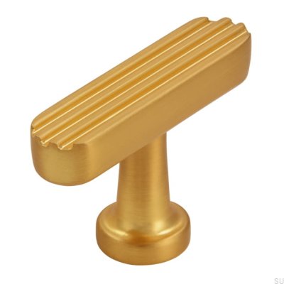T-Bar 2588 48 Bouton de meuble en or brossé