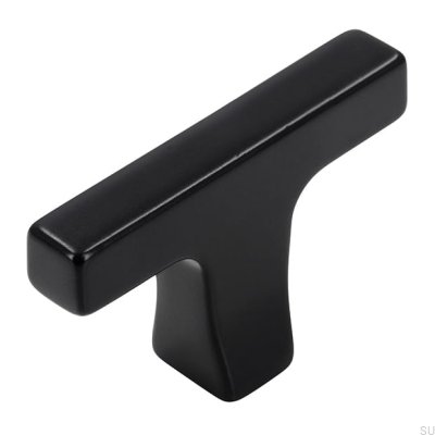 T-Bar 2562 48 Bouton de meuble en métal noir mat