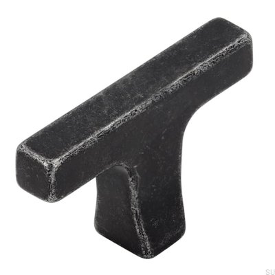 T-Bar 2562 48 Bouton de meuble en fer antique