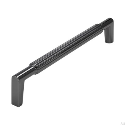Poignée de meuble oblongue 2593 160 Noir Poli
