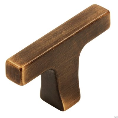 T-Bar 2562 48 Bouton de meuble en bronze antique