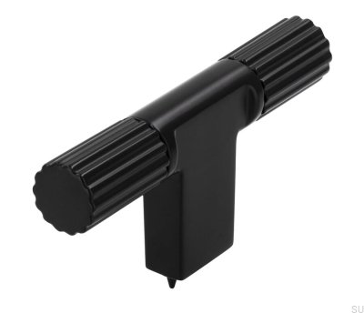 Bouton de meuble en métal noir mat T-Bar 2592