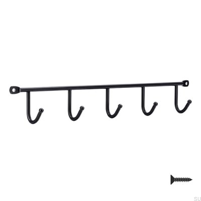 Support mural 2081 339 Métal Noir Mat