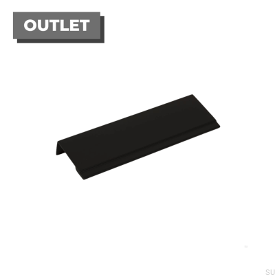 Poignée pour chant de meuble Stratt 128 Aluminium noir