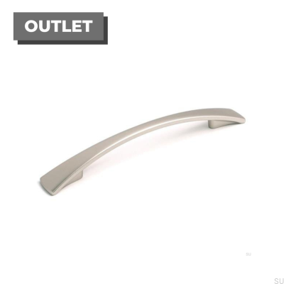 Poignée de meuble allongée 4317 128 Nickel brossé