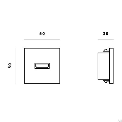 Module de prise HDMI pour plaque européenne blanche, norme britannique