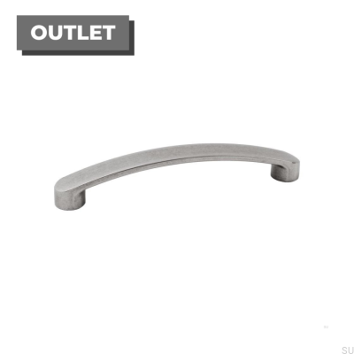 Poignée de meuble oblongue Boogie 128. Etain laqué