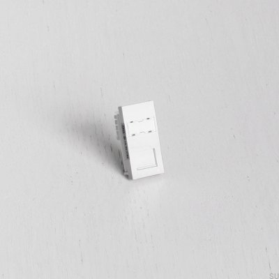 Module jack RJ45 CAT6 pour plaque européenne blanche, norme britannique