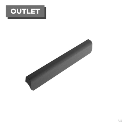 Poignée de meuble oblongue Fall 224 Aluminium Noir